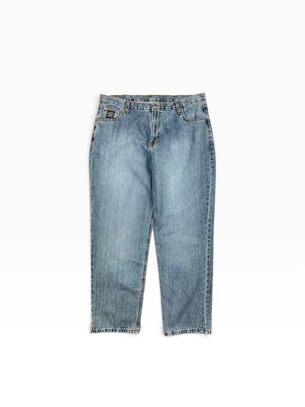 Cinch Black Label Rigid Loose Tapered Jeans Medium Stone Blue — Size 40x32